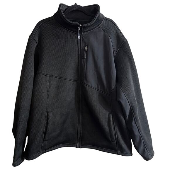 Swiss Tech Big Men's Black Performance Fleece Coat Jacket Size 2XL - Picture 1 of 8